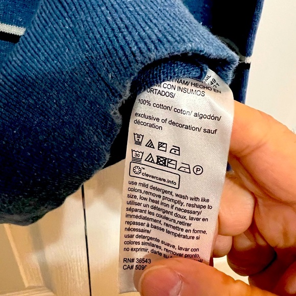 Calvin Klein Sweater Crew- Neck Men 100% Cotton ; size L/G made in Vietnam - Picture 6 of 8